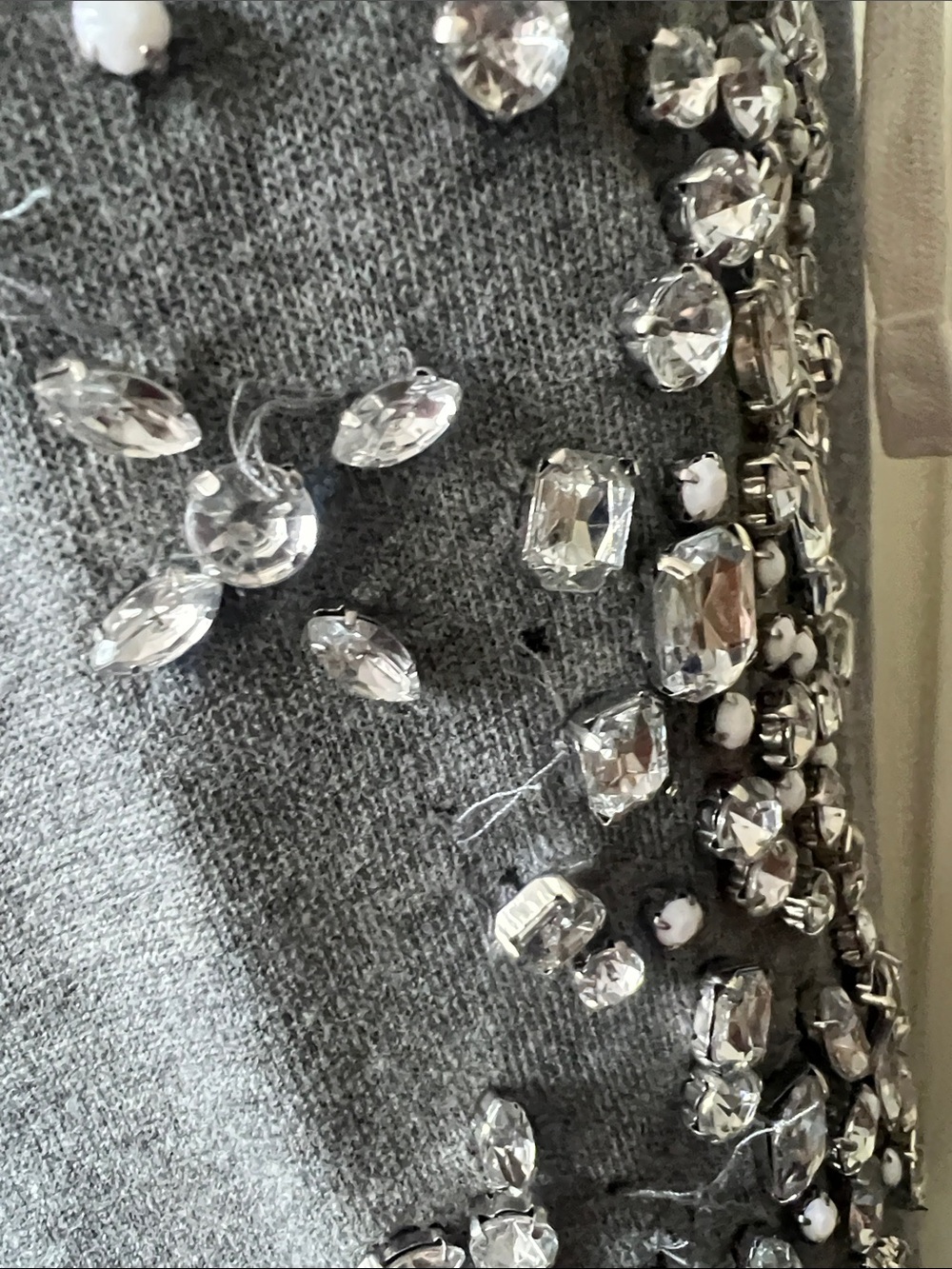Express Gray Sweatpants with Rhinestone Details - Picture 6 of 9